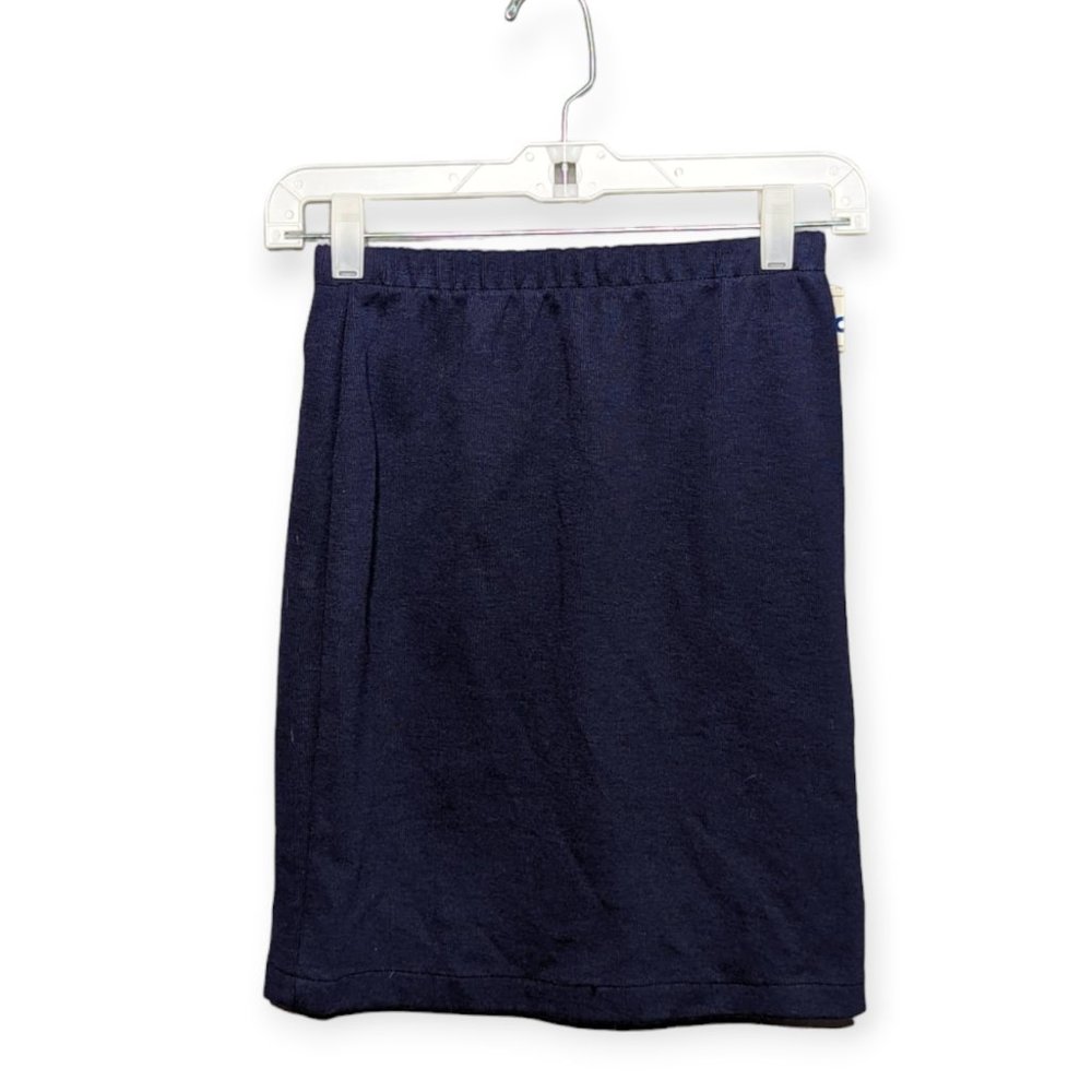 Vintage NWT Bobbie Brooks Sports Navy Knit Skirt Size Small